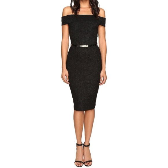 Ted Baker London Dresses & Skirts - Ted Baker Vindy Bardot Midi Bodycon Dress